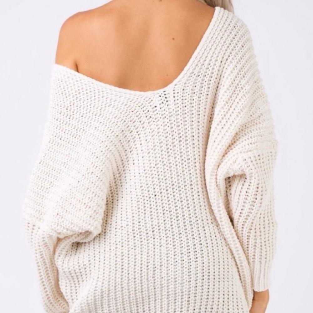 Princess Polly Chenille V Neck Oversized Sweater - Picture 2 of 6